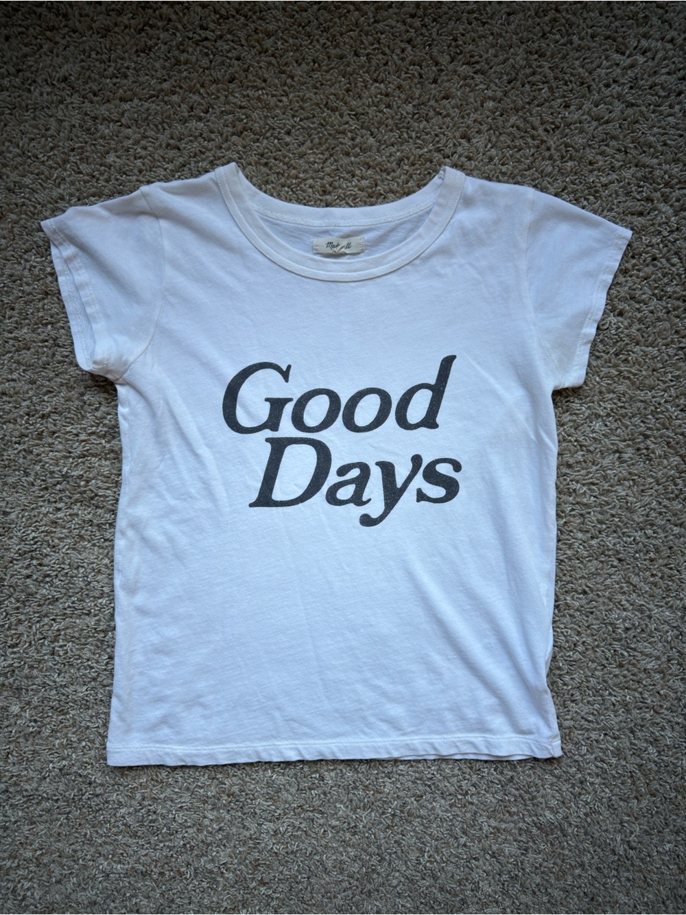 Madewell vintage oversized Good Days White Graphic Tee XS